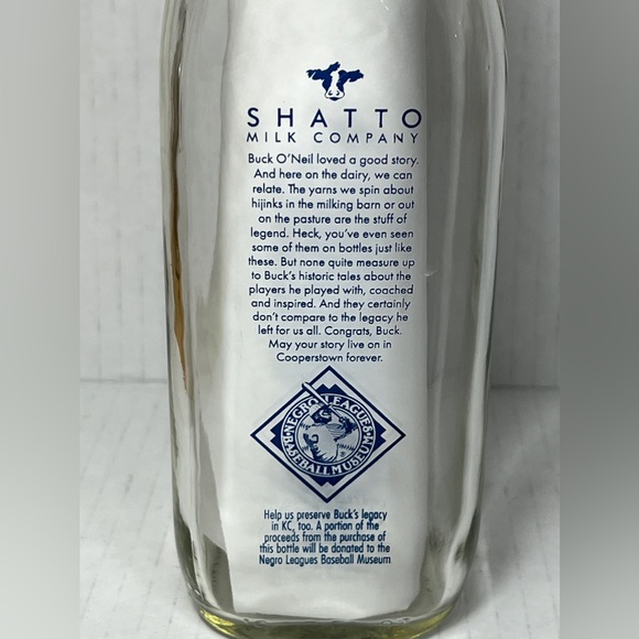 Shatto Immortal Milk Bottle Buck O’Neil Kansas City Monarchs MLB Hall of Fame - Picture 10 of 12